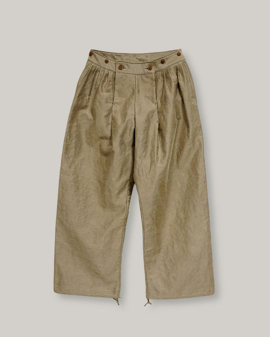 NIGEL CABOURN MAINLINE FISHERMAN PANT KURE KAKISHIBU - DARK BROWN