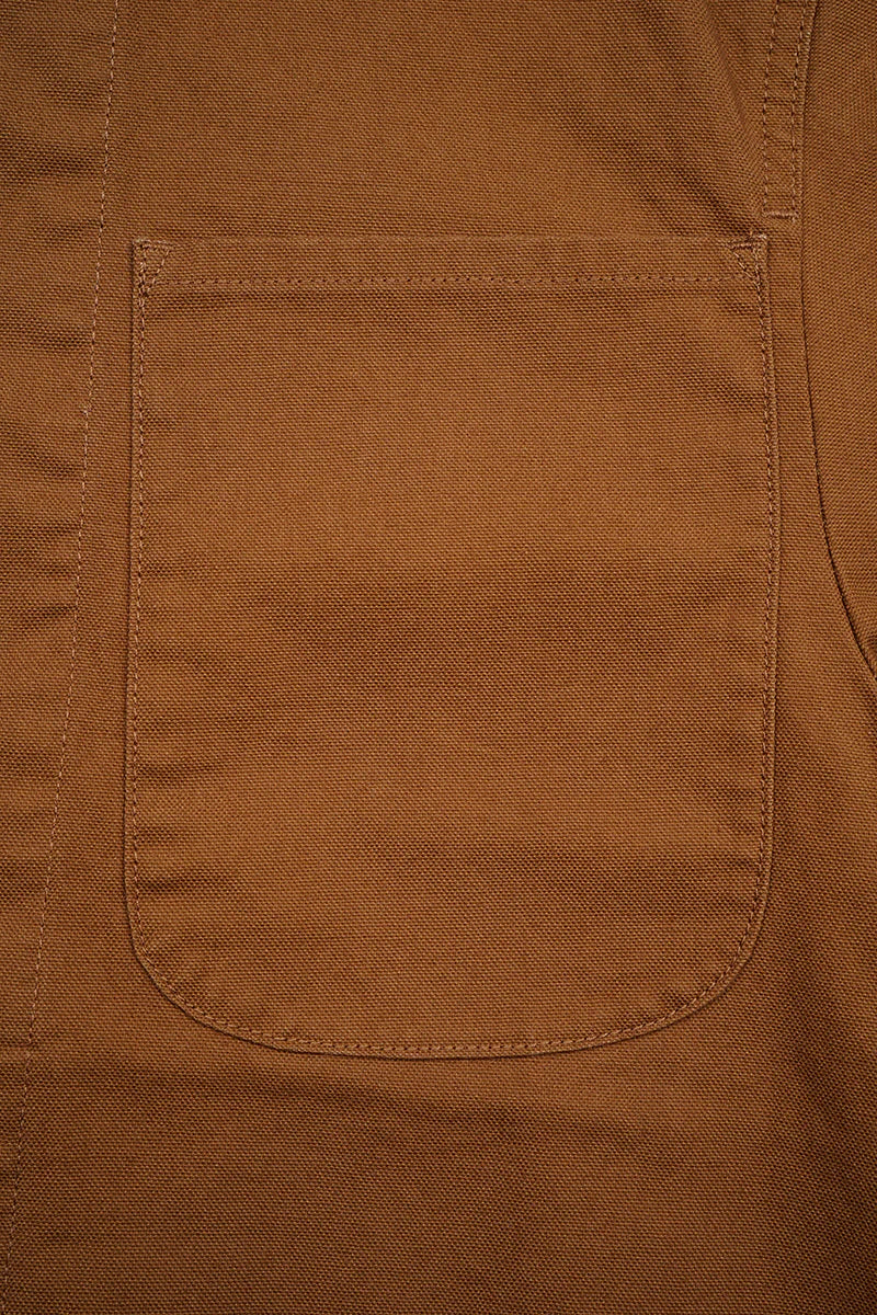 NIGEL CABOURN SHORT ANGLED JACKET - DUCK CANVAS - BROWN