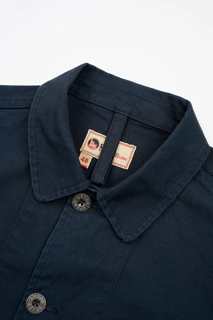 NIGEL CABOURN SHORT ANGLED JACKET - DUCK CANVAS - NAVY