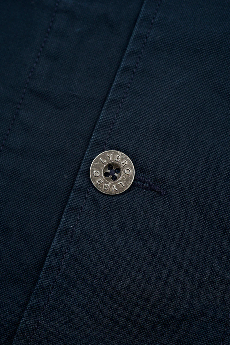 NIGEL CABOURN SHORT ANGLED JACKET - DUCK CANVAS - NAVY