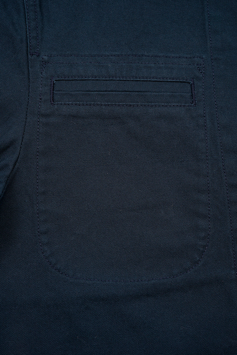 NIGEL CABOURN SHORT ANGLED JACKET - DUCK CANVAS - NAVY