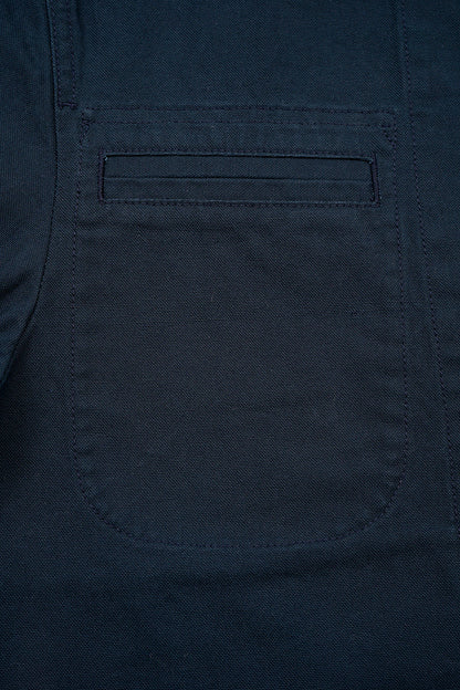 NIGEL CABOURN SHORT ANGLED JACKET - DUCK CANVAS - NAVY