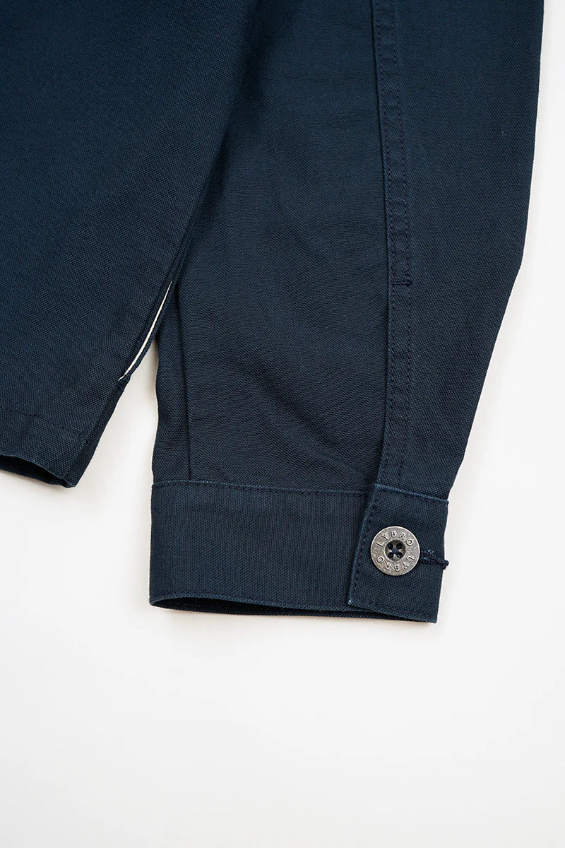 NIGEL CABOURN SHORT ANGLED JACKET - DUCK CANVAS - NAVY