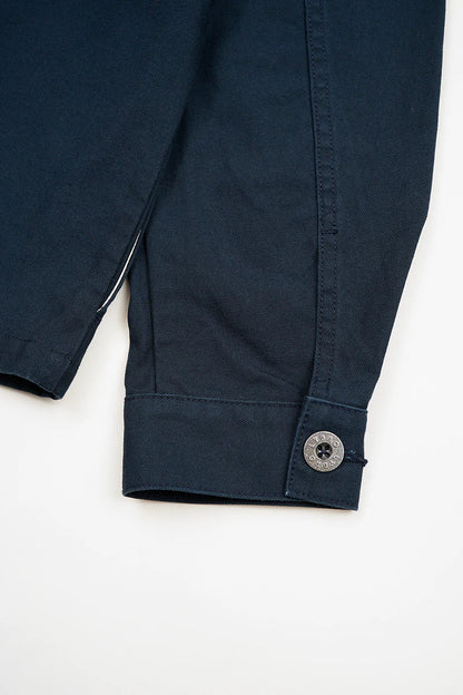NIGEL CABOURN SHORT ANGLED JACKET - DUCK CANVAS - NAVY
