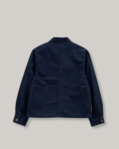 NIGEL CABOURN SHORT ANGLED JACKET - DUCK CANVAS - NAVY