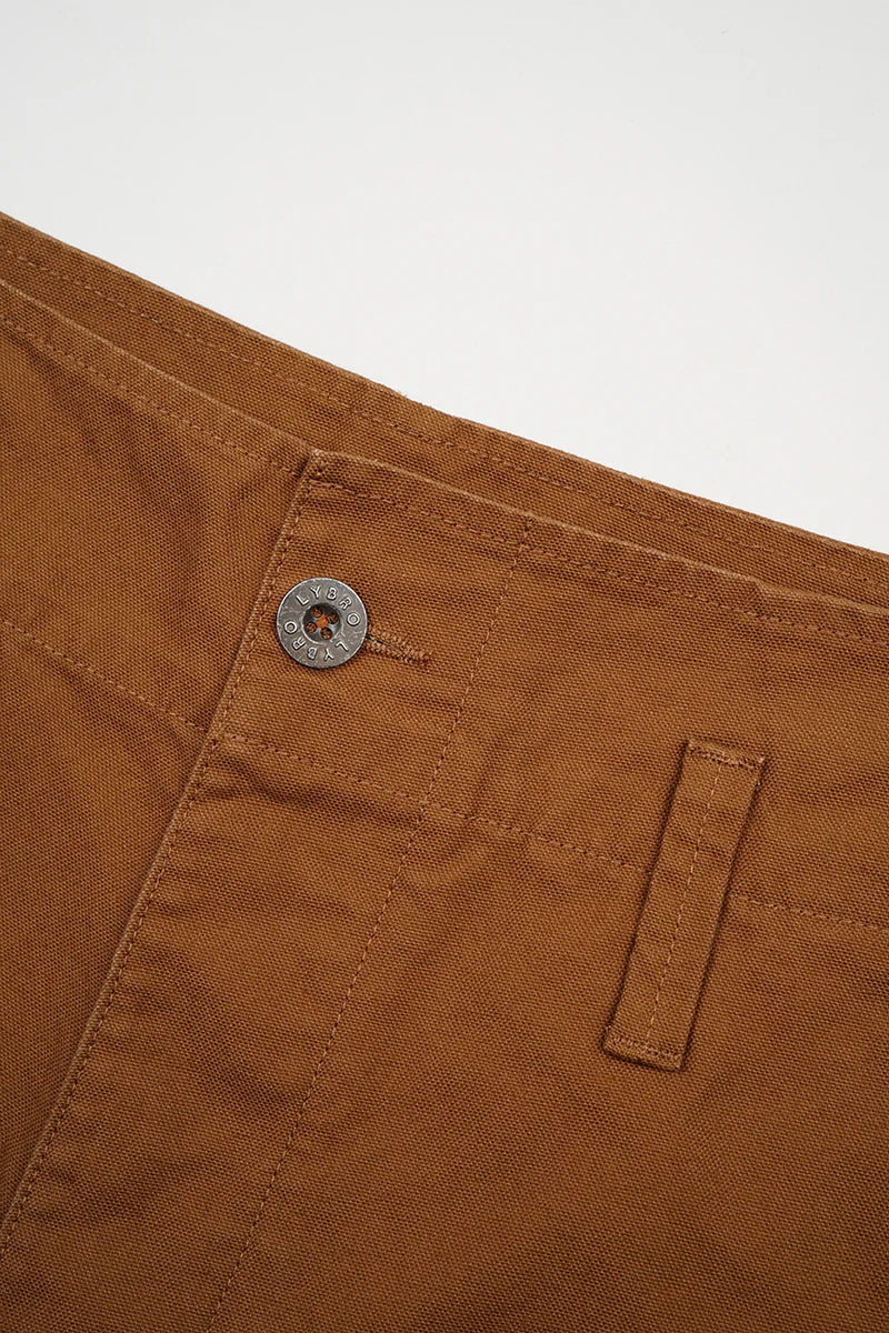 NIGEL CABOURN ANGLED POCKET TROUSER - DUCK CANVAS - BROWN