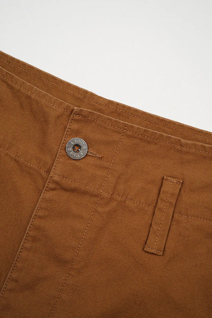 NIGEL CABOURN ANGLED POCKET TROUSER - DUCK CANVAS - BROWN