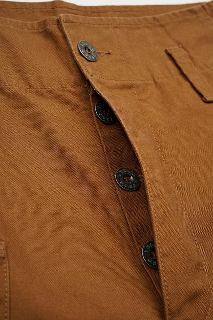 NIGEL CABOURN ANGLED POCKET TROUSER - DUCK CANVAS - BROWN