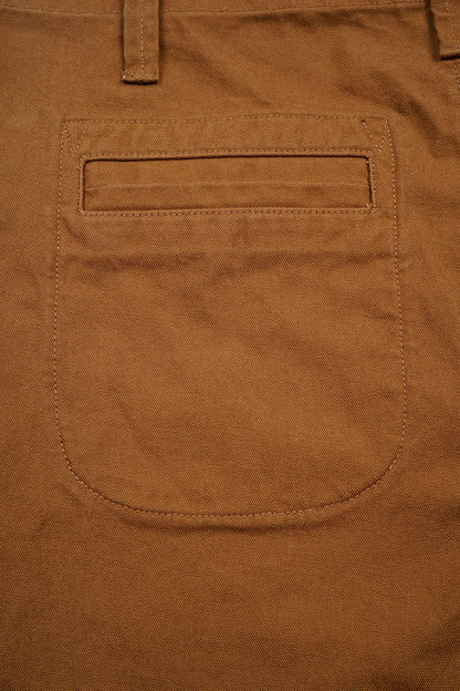 NIGEL CABOURN ANGLED POCKET TROUSER - DUCK CANVAS - BROWN