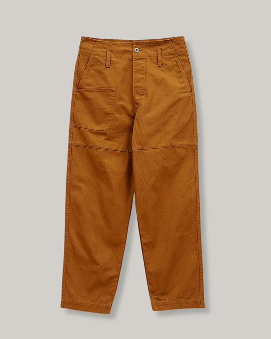 NIGEL CABOURN ANGLED POCKET TROUSER - DUCK CANVAS - BROWN