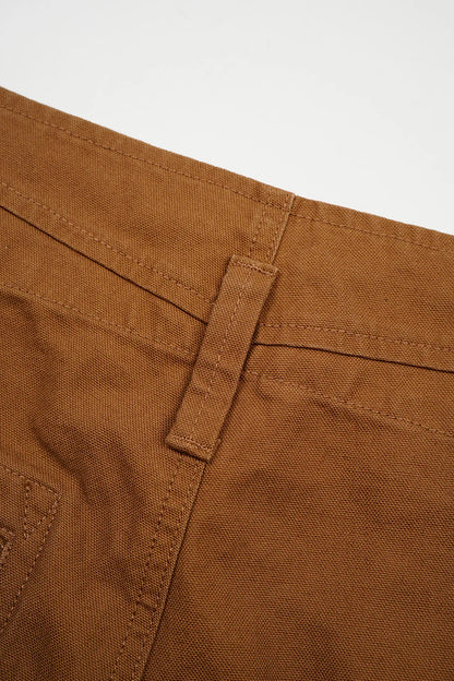 NIGEL CABOURN ANGLED POCKET TROUSER - DUCK CANVAS - BROWN