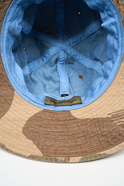 NIGEL CABOURN MAINLINE 40's HAT - FADE CAMO - KHAKI