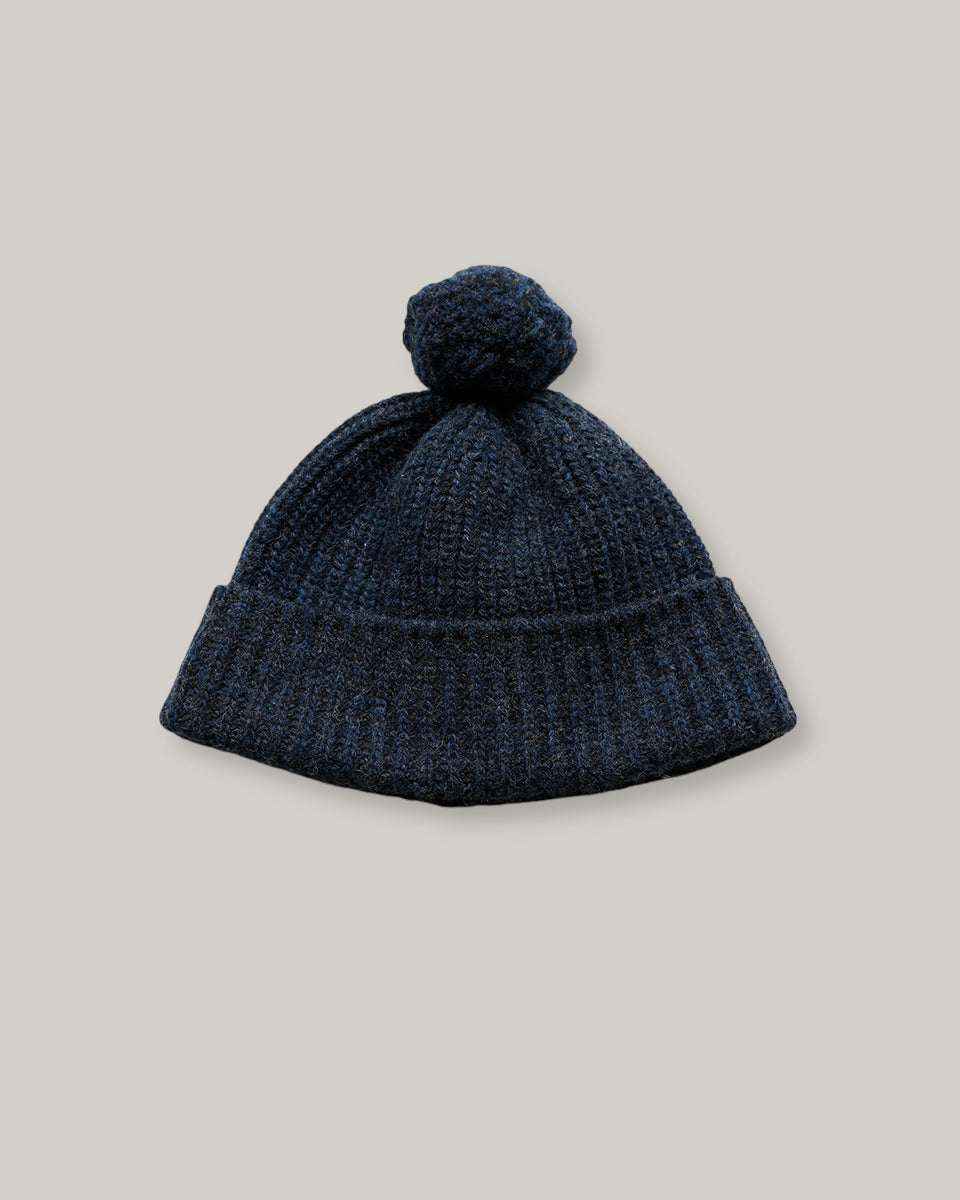 NIGEL CABOURN MAINLINE MOUNTAIN POM BEANIE - BLACK
