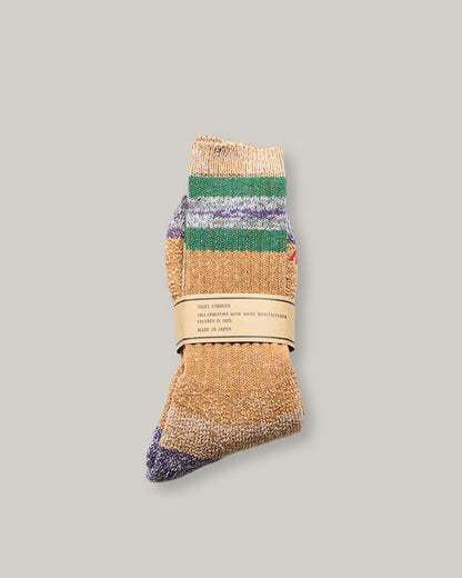 NIGEL CABOURN BORDER SOCKS - BEIGE