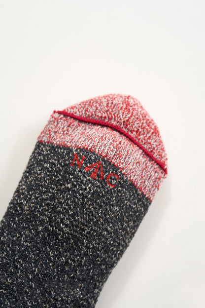 NIGEL CABOURN PANEL BORDER SOCKS - CHARCOAL