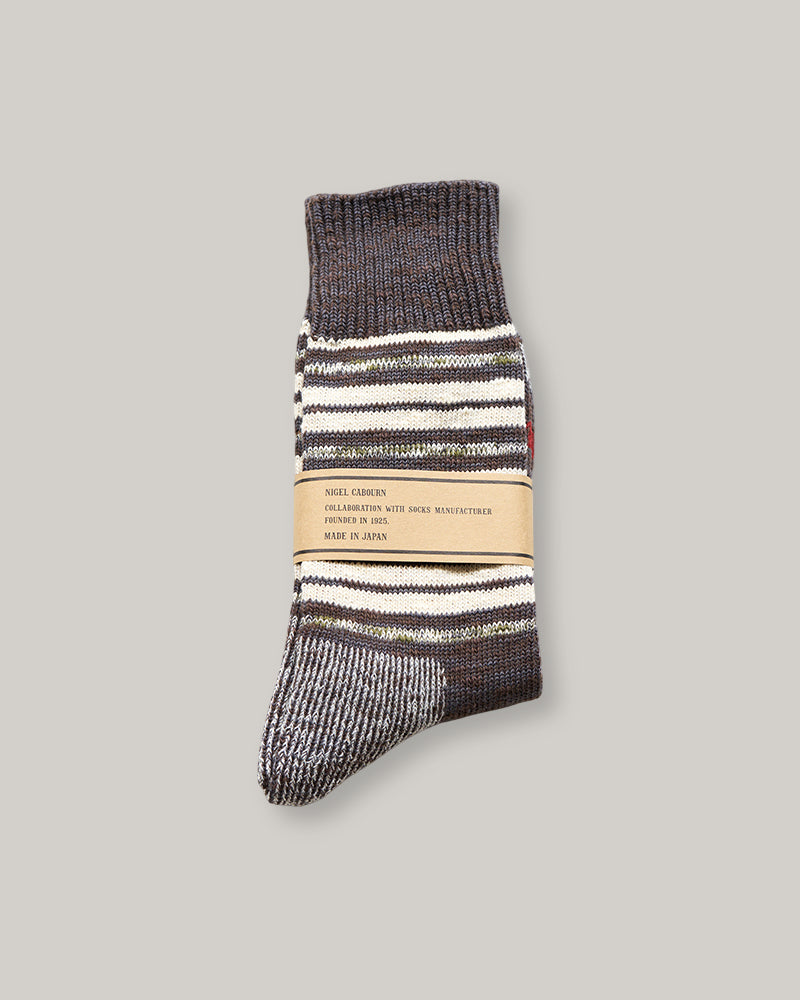 NIGEL CABOURN BORDER SOCKS - CHARCOAL