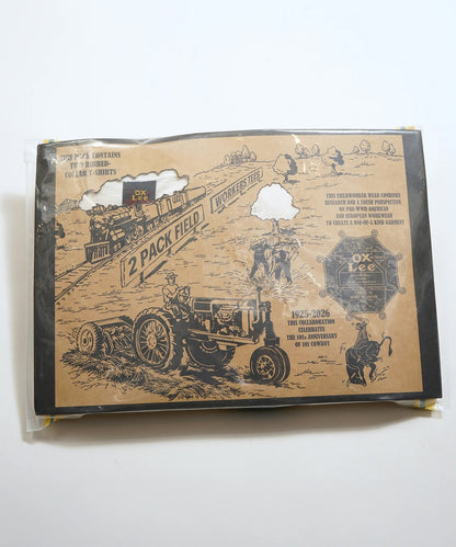 LEE x NIGEL CABOURN OX'ED SILVER - 2 PACK FIELD WORKERS T-SHIRT - OFF WHITE