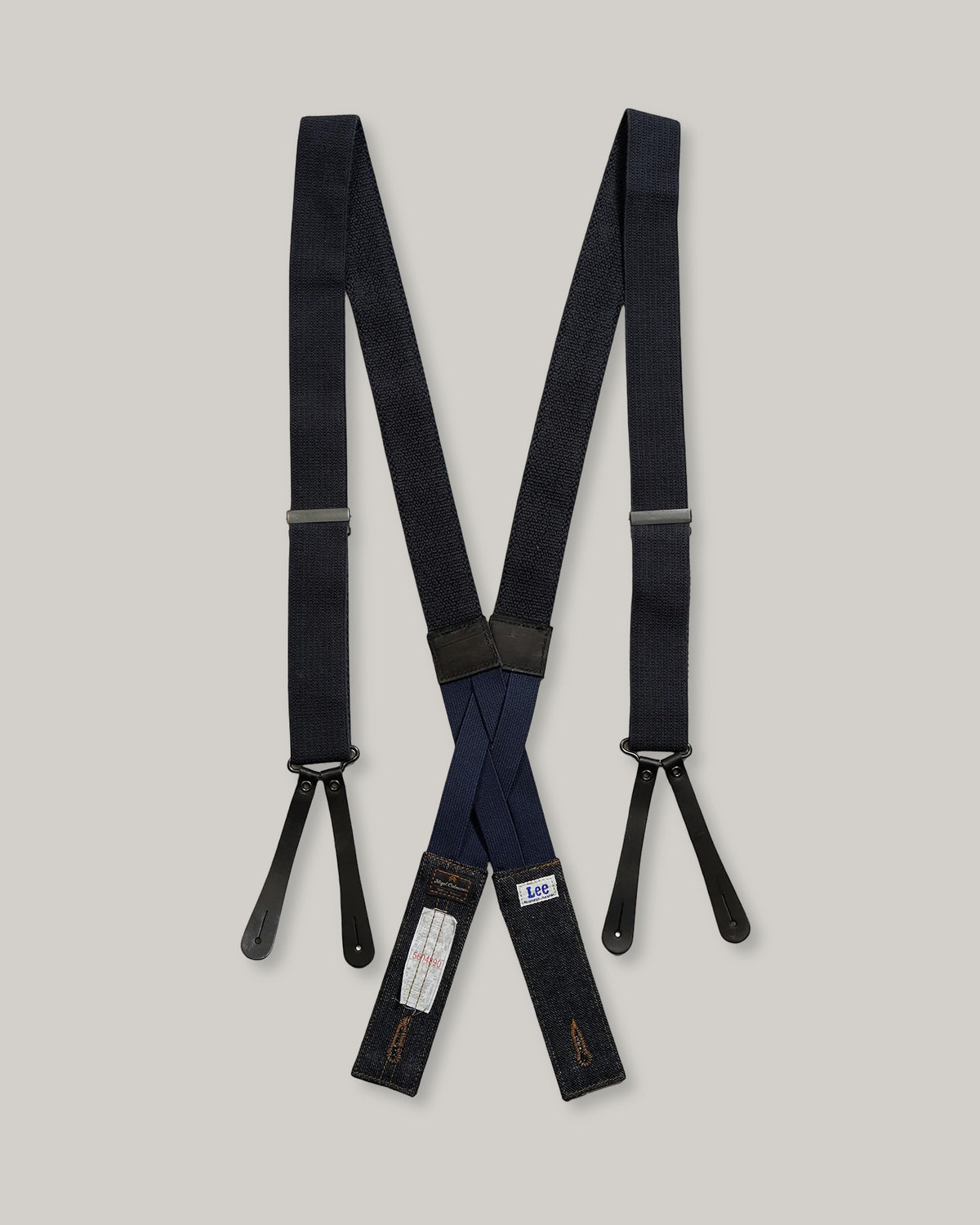 LEE x NIGEL CABOURN OX'ED SILVER -  FILED WORKER SUSPENDER - INDIGO