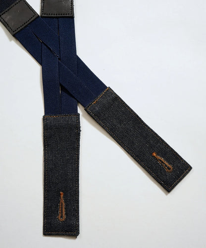 LEE x NIGEL CABOURN OX'ED SILVER -  FILED WORKER SUSPENDER - INDIGO