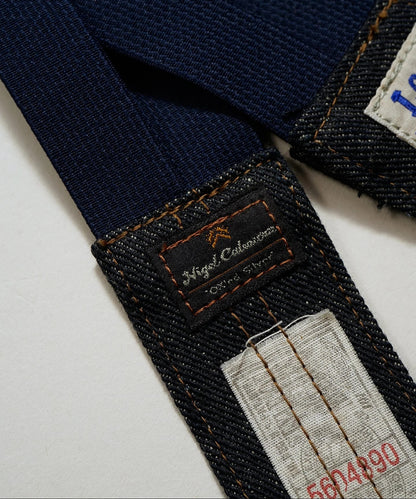 LEE x NIGEL CABOURN OX'ED SILVER -  FILED WORKER SUSPENDER - INDIGO