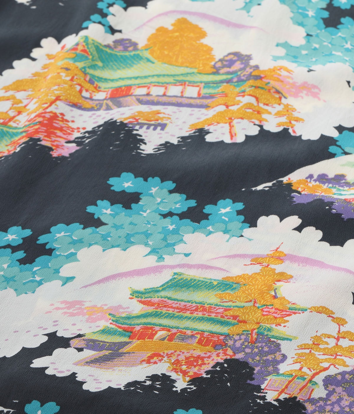 SUN SURF RAYON HAWAIIAN SHIRT “ANCIENT CAPITAL” - BLACK