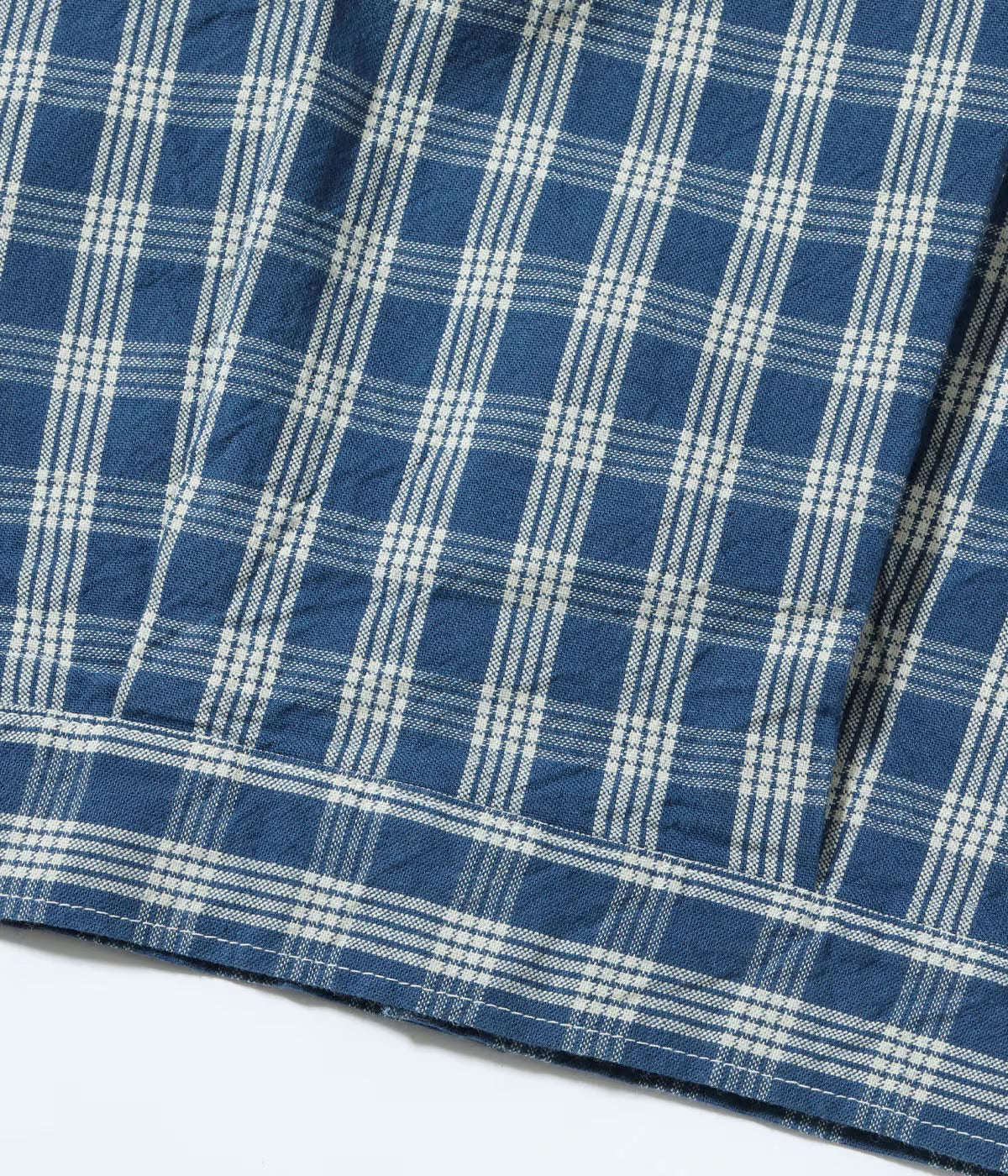 UNION SUPPLY PALAKA CHECK SHIRT BLOUSE - BLUE CHECK