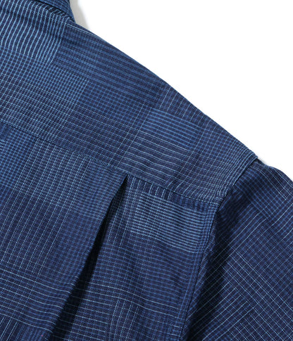 SUGAR CANE INDIGO PATCHWORK WORK SHIRT -  DARK INDIGO