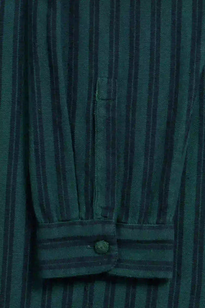 11.11 LOVERS STRIPED SHIRT - BOTTLE GREEN
