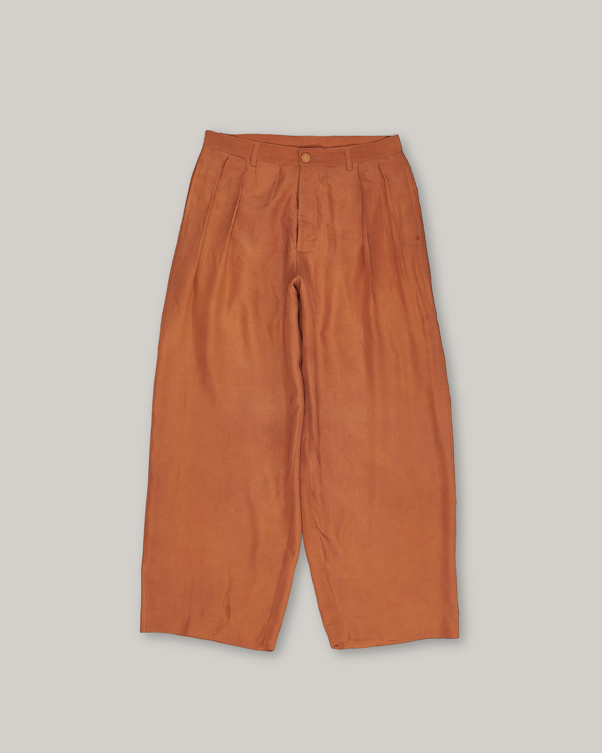 11.11 SILK PLEATED PANT - SUNSET ORANGE