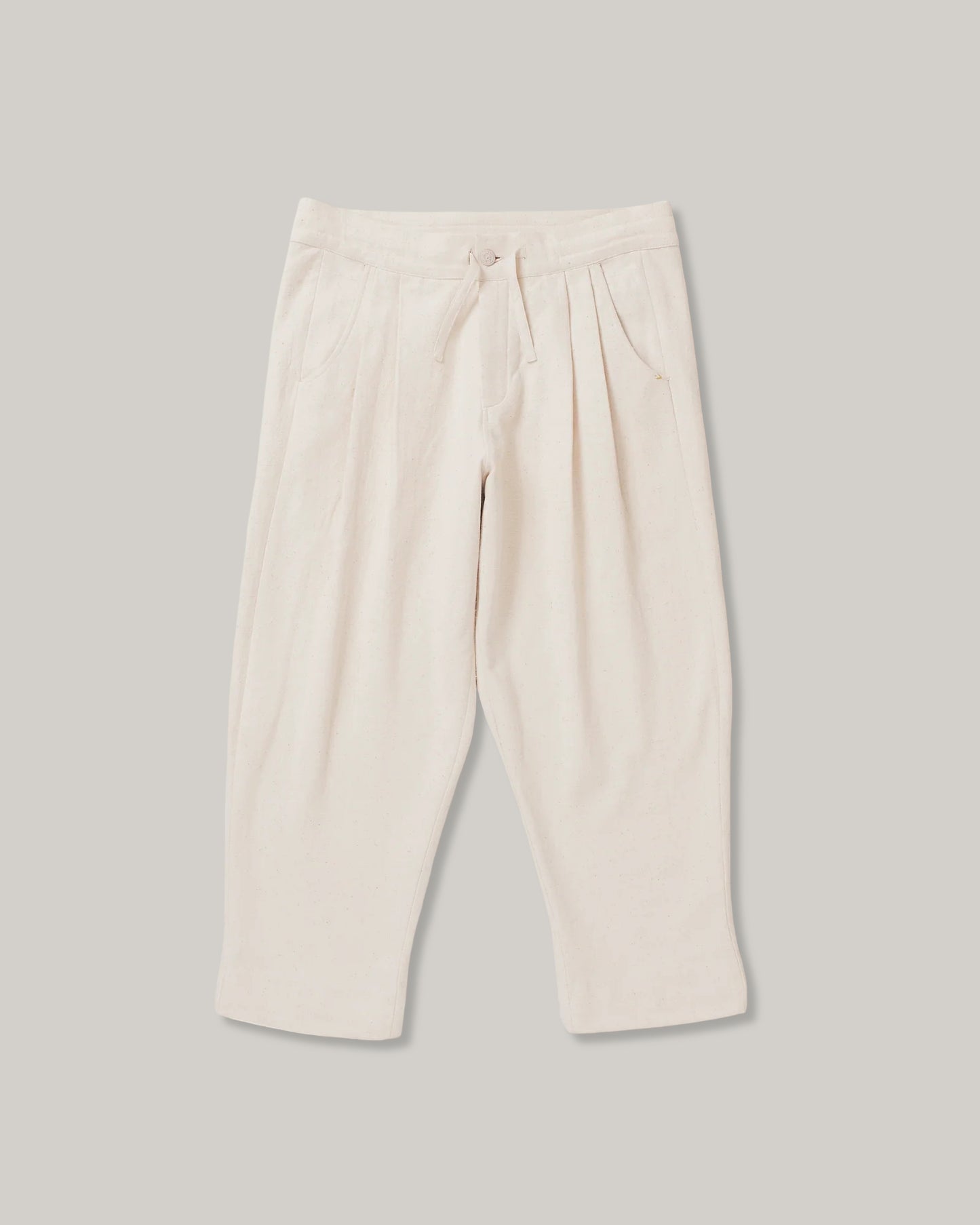 11.11 ORGANIC COTTON WIDE LEG TROUSER - ECRU