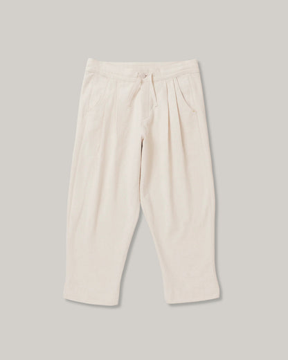 11.11 ORGANIC COTTON WIDE LEG TROUSER - ECRU