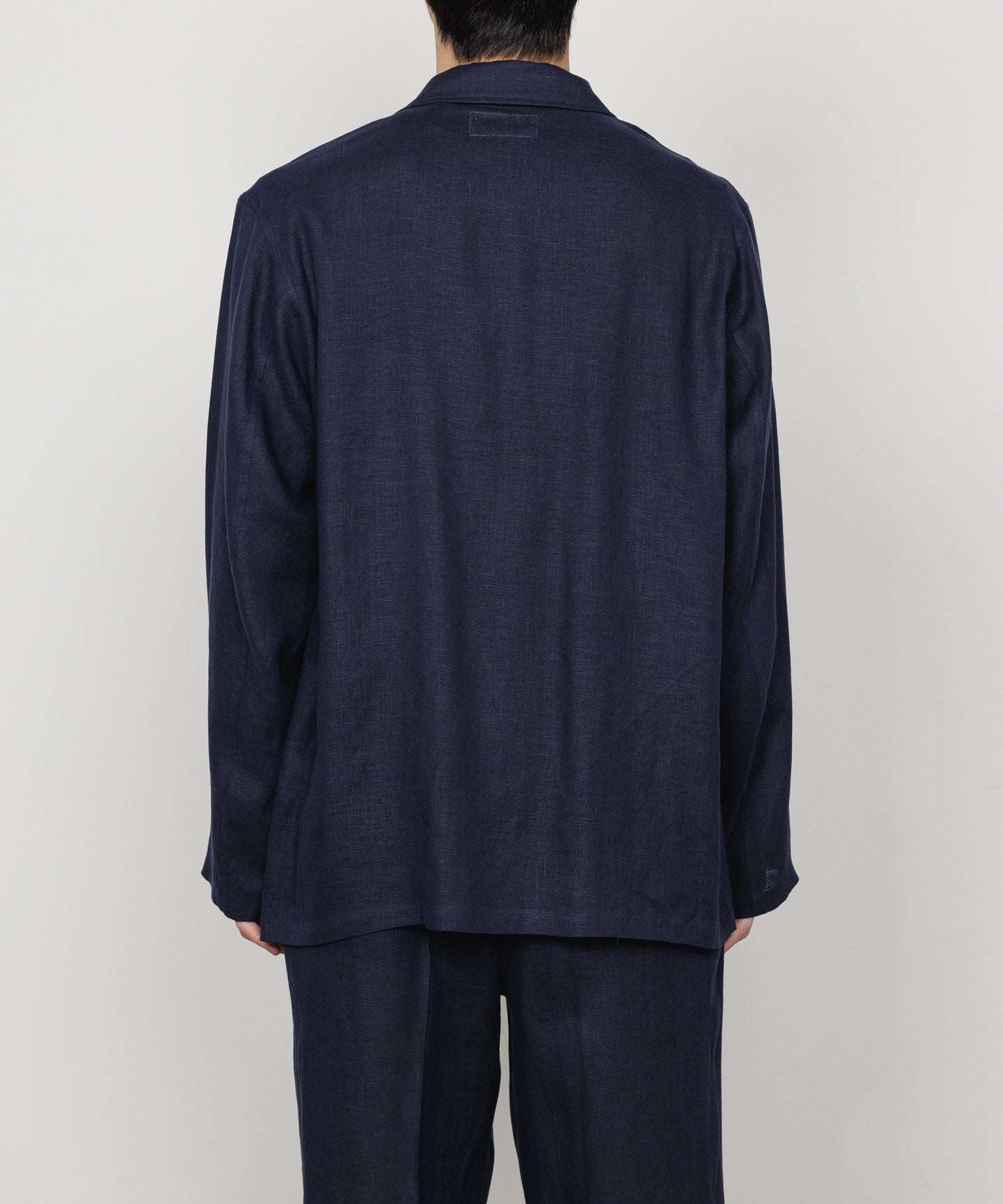 MARKAWARE HEMP SHIRTING SHIRT JACKET - NAVY