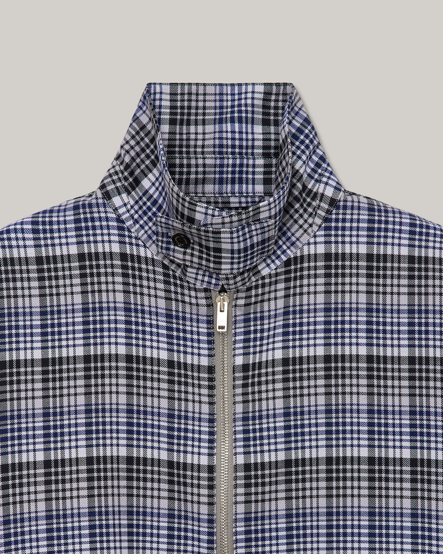 MARKAWARE HALF ZIP SERVICE JACKET - PURPLE CHECK