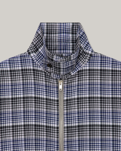 MARKAWARE HALF ZIP SERVICE JACKET - PURPLE CHECK