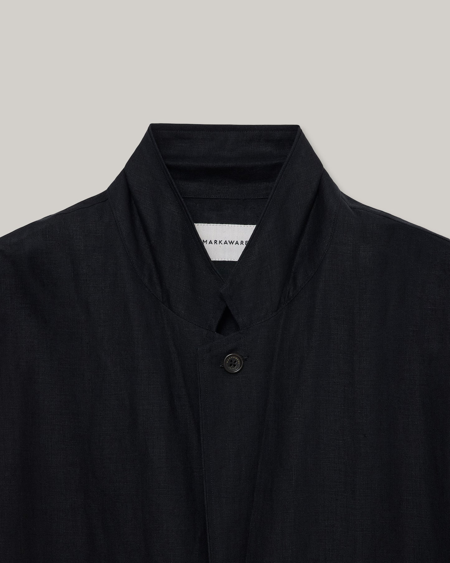 MARKAWARE HEMP SHIRT SHIRT JACKET - BLACK