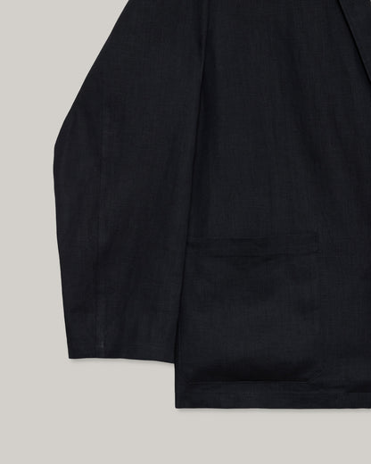 MARKAWARE HEMP SHIRT SHIRT JACKET - BLACK