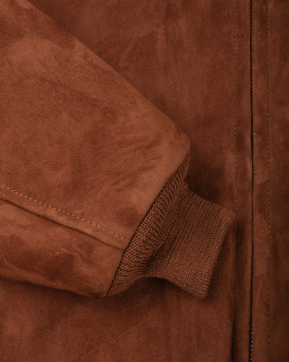 AERO COLLEGE 1950's COLLEGE JACKET - RUST GOAT SUEDE