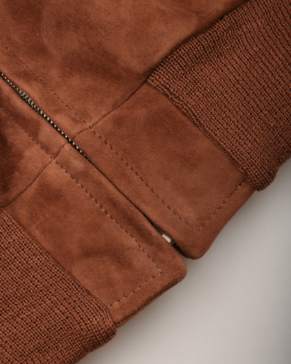 AERO COLLEGE 1950's COLLEGE JACKET - RUST GOAT SUEDE