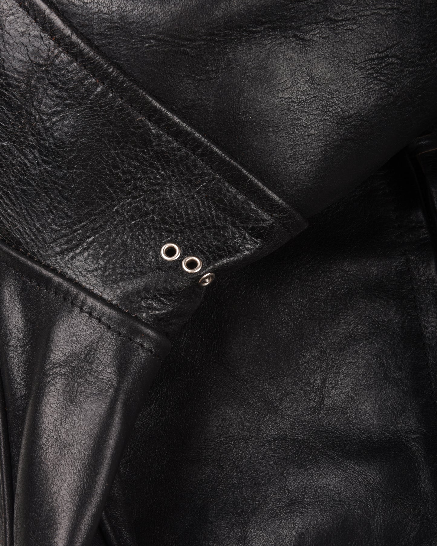 AERO LEATHER PREMIER 1930's HIGHWAYMAN - TUMBLED BLACK CXFQHH
