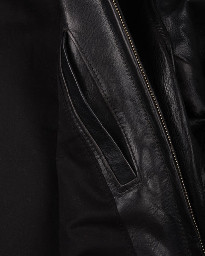 AERO LEATHER PREMIER 1930's HIGHWAYMAN - TUMBLED BLACK CXFQHH