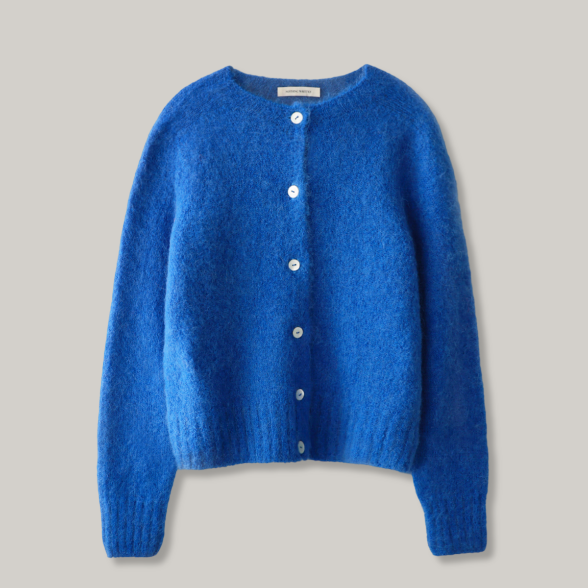 NOTHING WRITTEN ALPACA KNIT CARDIGAN - PACIFIC BLUE