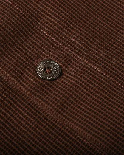 INDIGOFERA WEBSTER SHIRT - RUST SQUARE CORDUROY