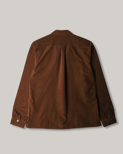 INDIGOFERA WEBSTER SHIRT - RUST SQUARE CORDUROY