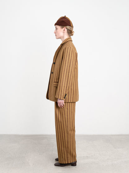 CAWLEY STRIPED WOOL ANDIE BLAZER