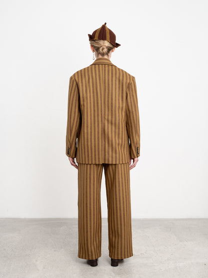 CAWLEY STRIPED WOOL ANDIE BLAZER