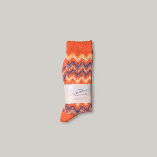 ANONYMOUS ISM MODERN HERRINGBONE CREW - ORANGE