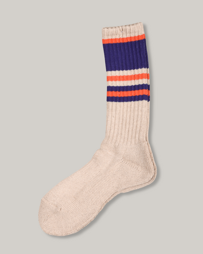 ANONYMOUS ISM GO HEMP RANDOM STRIPE PILE CREW - PURPLE