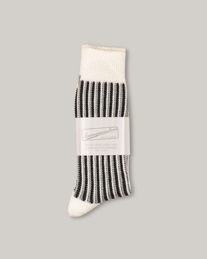 ANONYMOUS ISM JQ STRIPE CREW - OFF WHITE