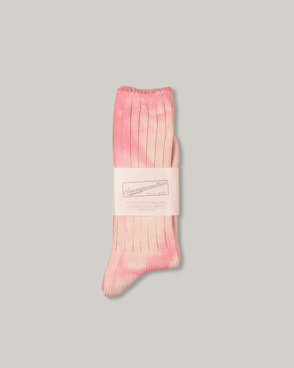 ANONYMOUS ISM UNEVEN DYED CREW - PINK