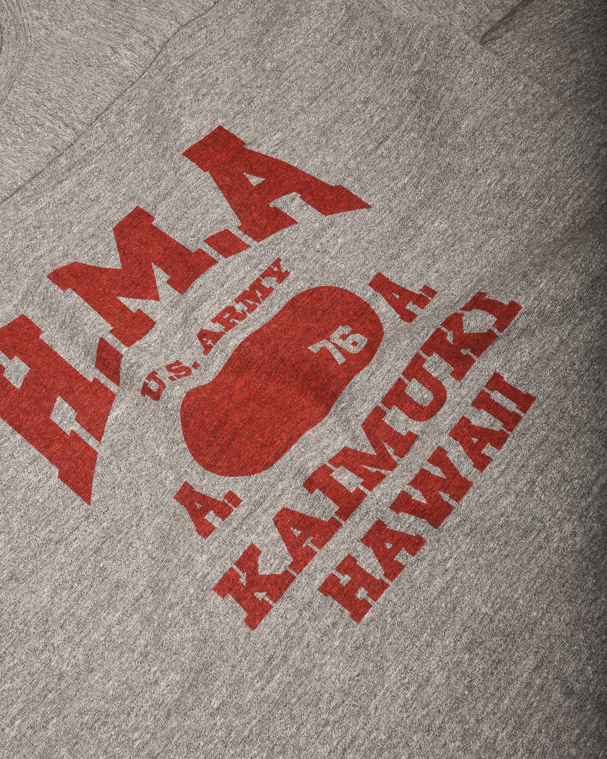 SUN SURF SLUB YARN FOOTBALL T-SHIRT - HEATHER GREY